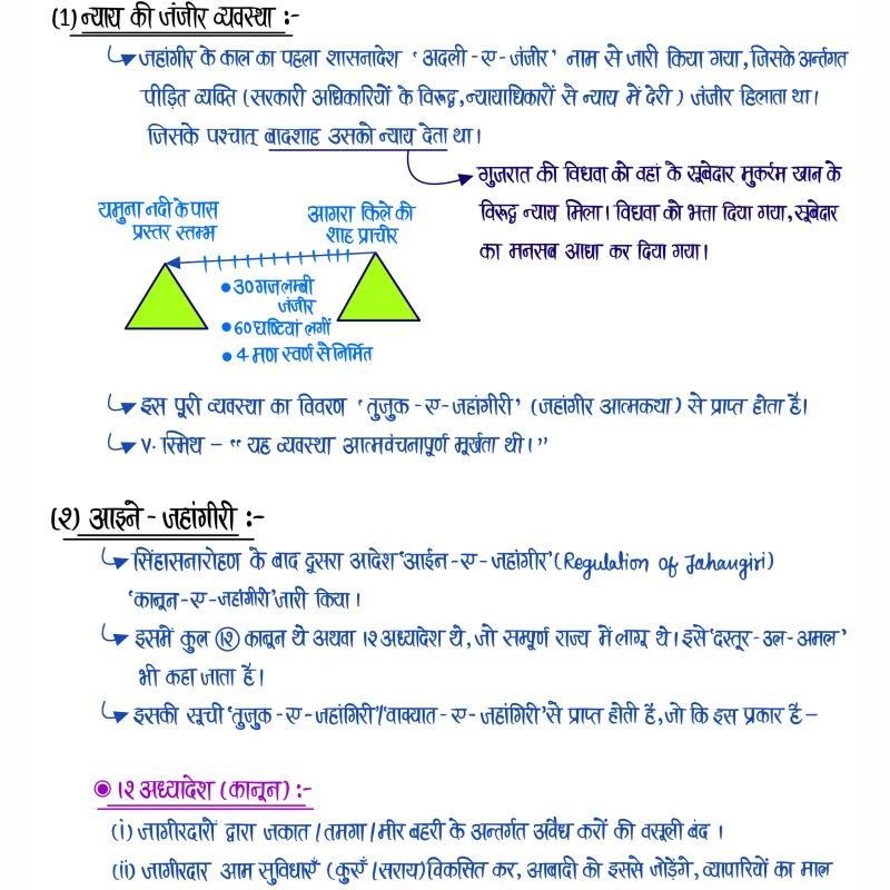 Medieval History (Part-II) - (मुग़ल काल) Handwritten Notes