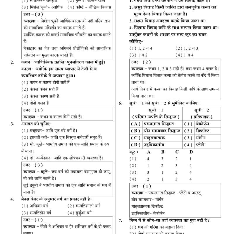 वरिष्ठ अध्यापक : सामाजिक अध्ययन (SST) : MCQ बुकलेट
